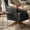 Poltrona Decorativa Naomi Base Giratoria Courino TCS 724 MOLL