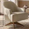 Poltrona Decorativa Naomi Base Giratoria Courino TCS 725 MOLL