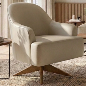 Poltrona Decorativa Naomi Base Giratoria Courino TCS 725 MOLL