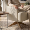 Poltrona Decorativa Naomi Base Giratoria Courino TCS 725 MOLL