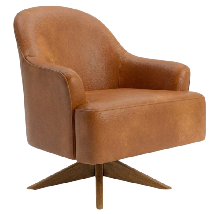 Poltrona Decorativa Naomi Base Giratoria Courino TCS 727 MOLL