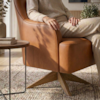 Poltrona Decorativa Naomi Base Giratoria Courino TCS 727 MOLL