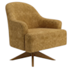 Poltrona Decorativa Naomi Base Giratoria Linho Color Trend TCA 219 MOLL