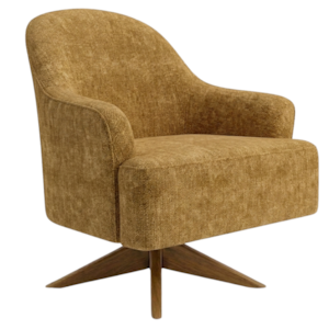 Poltrona Decorativa Naomi Base Giratoria Linho Color Trend TCA 219 MOLL