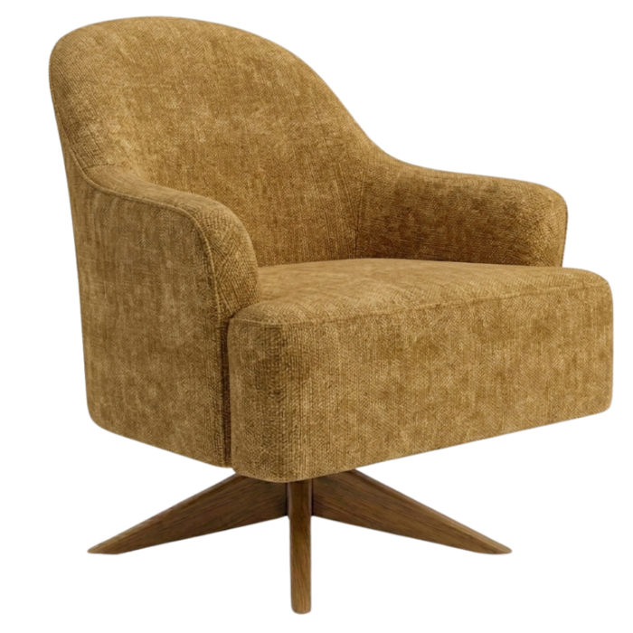 Poltrona Decorativa Naomi Base Giratoria Linho Color Trend TCA 219 MOLL
