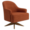 Poltrona Decorativa Naomi Base Giratoria Linho Color Trend TCA 303 MOLL