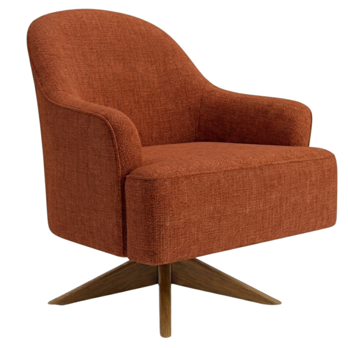 Poltrona Decorativa Naomi Base Giratoria Linho Color Trend TCA 303 MOLL
