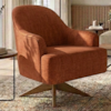 Poltrona Decorativa Naomi Base Giratoria Linho Color Trend TCA 303 MOLL