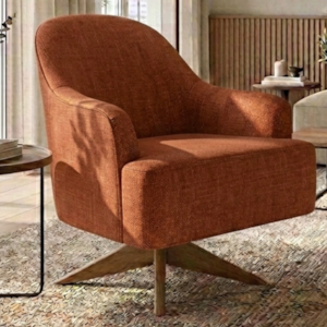 Poltrona Decorativa Naomi Base Giratoria Linho Color Trend TCA 303 MOLL