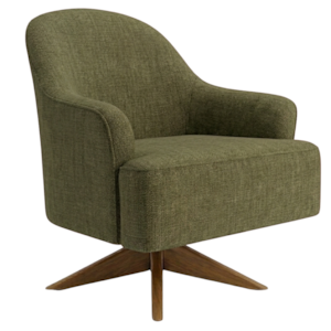 Poltrona Decorativa Naomi Base Giratoria Linho Color Trend TCA 307 MOLL