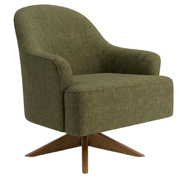 Poltrona Decorativa Naomi Base Giratoria Linho Color Trend TCA 307 MOLL
