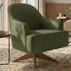 Poltrona Decorativa Naomi Base Giratoria Linho Color Trend TCA 307 MOLL