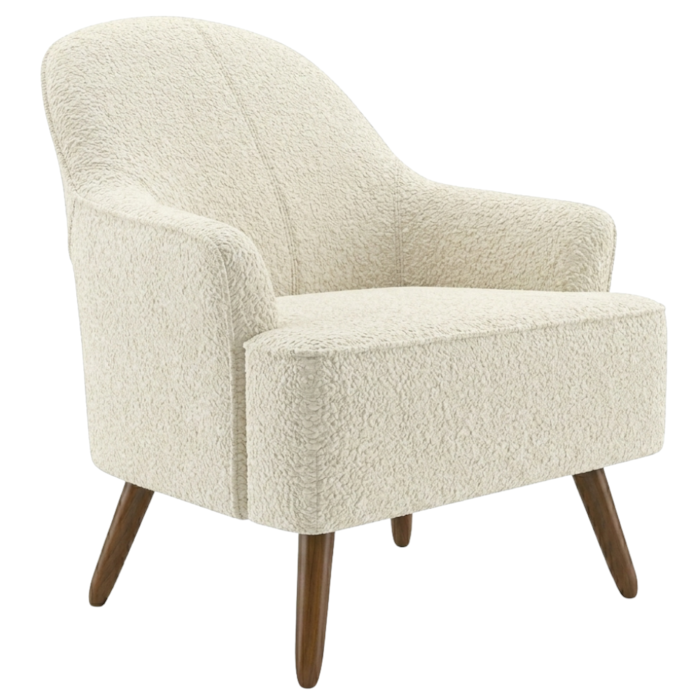 Poltrona Decorativa Naomi Pes Madeira Boucle TCE 1010 MOLL