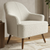 Poltrona Decorativa Naomi Pes Madeira Boucle TCE 1010 MOLL