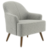 Poltrona Decorativa Naomi Pes Madeira Boucle TCE 1018 MOLL
