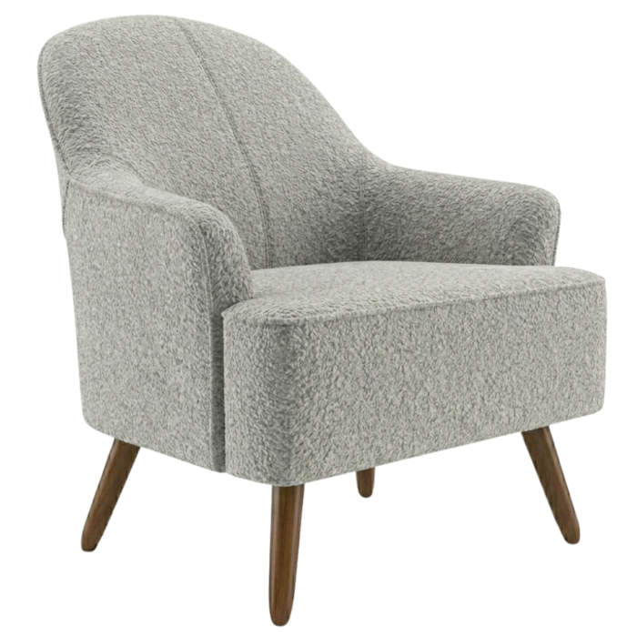 Poltrona Decorativa Naomi Pes Madeira Boucle TCE 1018 MOLL