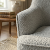 Poltrona Decorativa Naomi Pes Madeira Boucle TCE 1018 MOLL