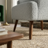 Poltrona Decorativa Naomi Pes Madeira Boucle TCE 1018 MOLL