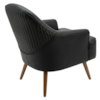 Poltrona Decorativa Naomi Pes Madeira Courino TCS 724 MOLL