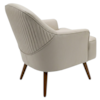 Poltrona Decorativa Naomi Pes Madeira Courino TCS 725 MOLL