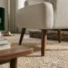 Poltrona Decorativa Naomi Pes Madeira Courino TCS 725 MOLL