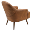 Poltrona Decorativa Naomi Pes Madeira Courino TCS 727 MOLL