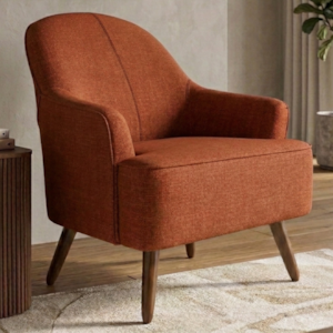 Poltrona Decorativa Naomi Pes Madeira Linho Color Trend TCA 303 MOLL