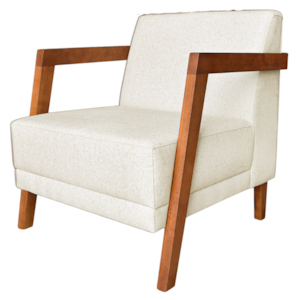 Poltrona Decorativa Noor 80 cm Linho 2010 Ezz