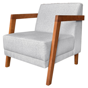 Poltrona Decorativa Noor 80 cm Linho 2012 Ezz