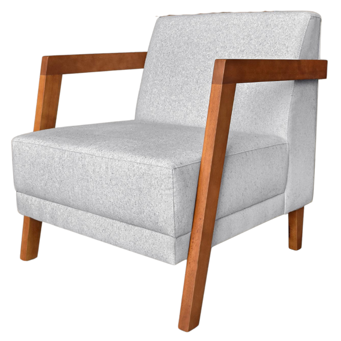 Poltrona Decorativa Noor 80 cm Linho 2012 Ezz