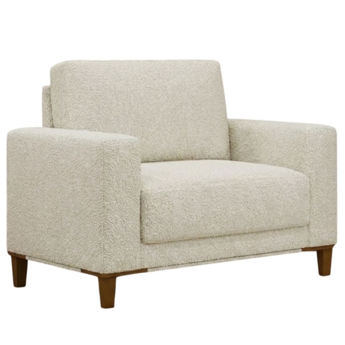 Poltrona Decorativa Oasis Pes Madeira Boucle TCE 1010 MOLL
