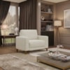 Poltrona Decorativa Oasis Pes Madeira Boucle TCE 1010 MOLL