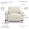Poltrona Decorativa Oasis Pes Madeira Boucle TCE 1010 MOLL