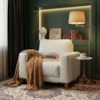 Poltrona Decorativa Oasis Pes Madeira Boucle TCE 1010 MOLL
