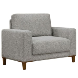 Poltrona Decorativa Oasis Pes Madeira Boucle TCE 1018 MOLL