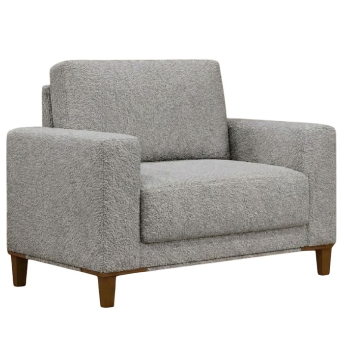 Poltrona Decorativa Oasis Pes Madeira Boucle TCE 1018 MOLL