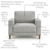 Poltrona Decorativa Oasis Pes Madeira Boucle TCE 1018 MOLL