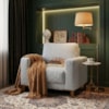 Poltrona Decorativa Oasis Pes Madeira Boucle TCE 1018 MOLL