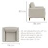 Poltrona Decorativa Oasis Pes Madeira Courino TCS 725 MOLL