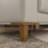 Poltrona Decorativa Oasis Pes Madeira Courino TCS 725 MOLL