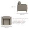 Poltrona Decorativa Oasis Pes Madeira Courino TCS 726 MOLL