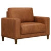 Poltrona Decorativa Oasis Pes Madeira Courino TCS 727 MOLL
