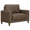 Poltrona Decorativa Oasis Pes Madeira Courino TCS 729 MOLL