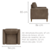Poltrona Decorativa Oasis Pes Madeira Courino TCS 729 MOLL