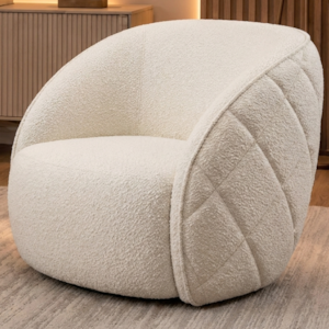 Poltrona Decorativa Organica Essence Base Fixa Boucle TCE 1010 MOLL