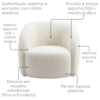 Poltrona Decorativa Organica Essence Base Fixa Boucle TCE 1010 MOLL