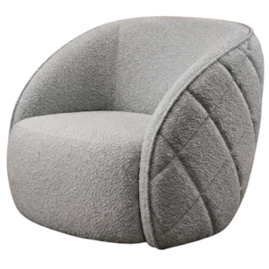 Poltrona Decorativa Organica Essence Base Fixa Boucle TCE 1018 MOLL