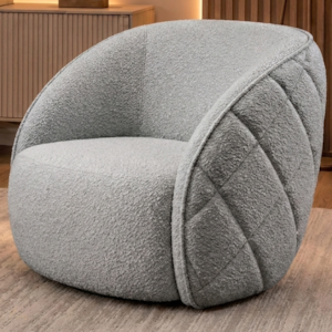 Poltrona Decorativa Organica Essence Base Fixa Boucle TCE 1018 MOLL