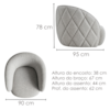 Poltrona Decorativa Organica Essence Base Fixa Boucle TCE 1018 MOLL