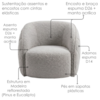 Poltrona Decorativa Organica Essence Base Fixa Boucle TCE 1018 MOLL